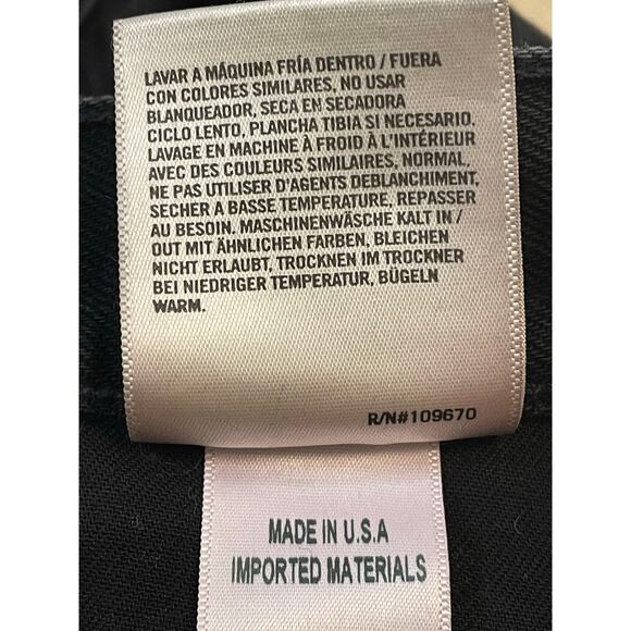 AGOLDE Cherie Jeans Women 24 Black Distressed High Rise Straight Leg USA - Picture 14 of 14